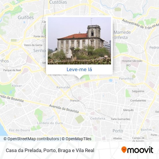 Casa da Prelada mapa