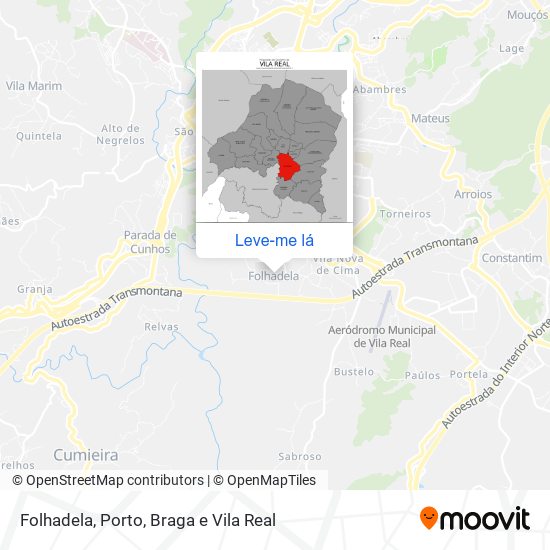 Folhadela mapa