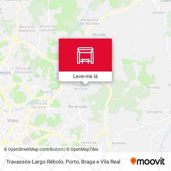 Travassós-Largo Rêbolo mapa