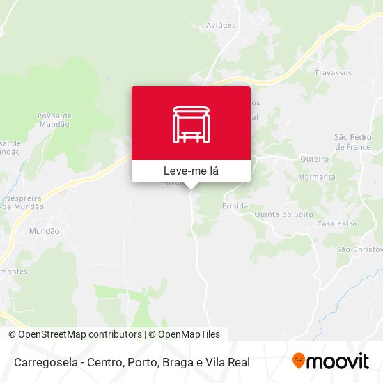 Carregosela - Centro mapa