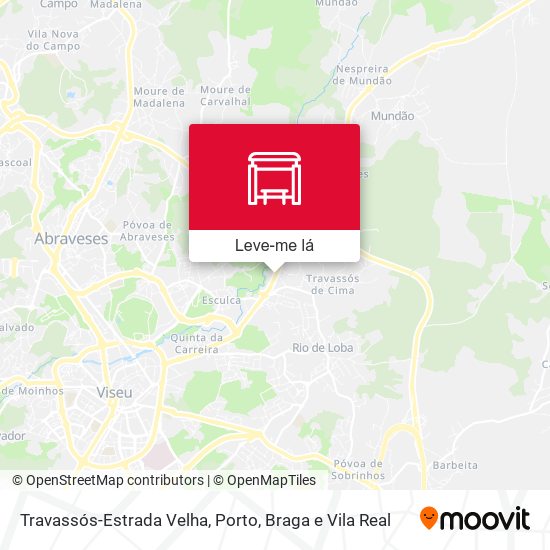 Travassós-Estrada Velha mapa