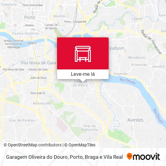 Garagem Oliveira do Douro mapa