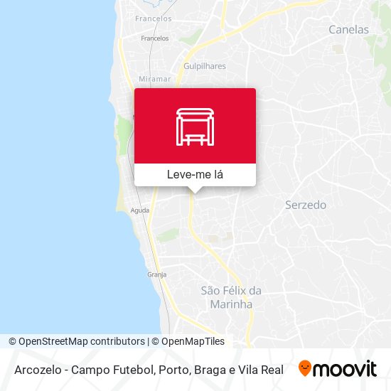 Arcozelo - Campo Futebol mapa