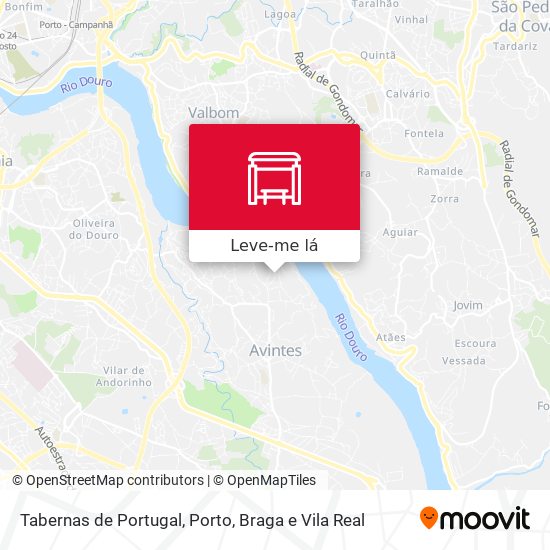 Tabernas de Portugal mapa