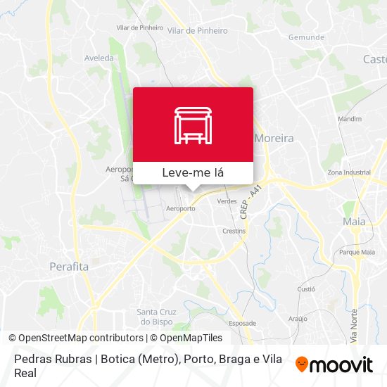 Pedras Rubras | Botica (Metro) mapa