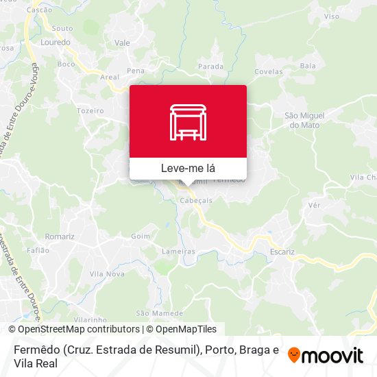 Fermêdo (Cruz. Estrada de Resumil) mapa