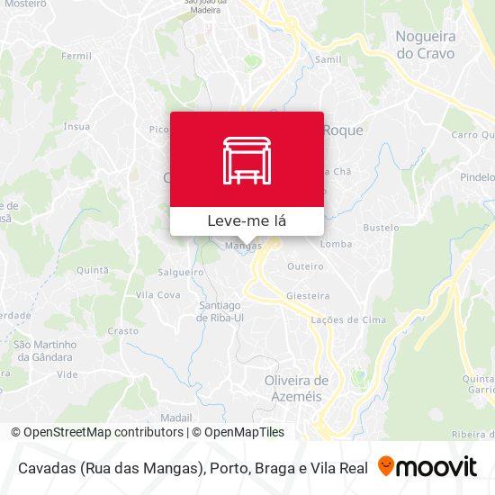 Cavadas (Rua das Mangas) mapa