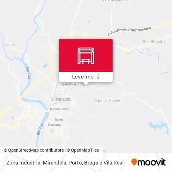 Zona Industrial Mirandela mapa