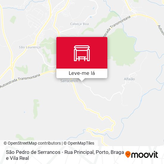 São Pedro de Serrancos - Rua Principal mapa