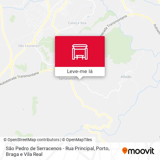 São Pedro de Serracenos - Rua Principal mapa