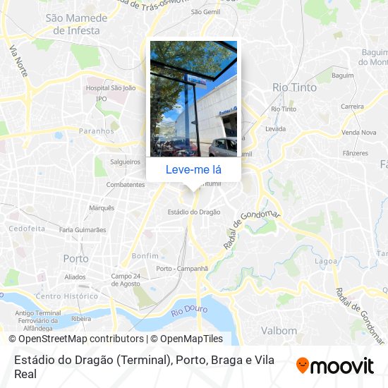 Estádio do Dragão (Terminal) mapa