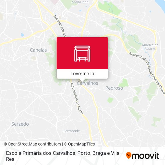Escola Primária dos Carvalhos mapa
