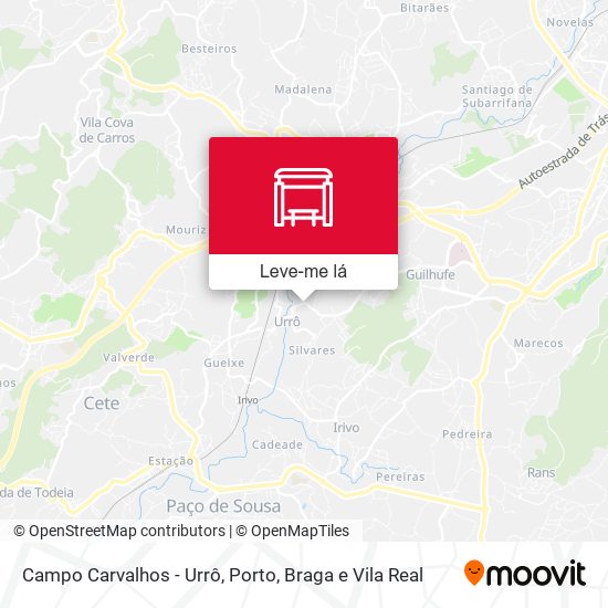 Campo Carvalhos - Urrô mapa