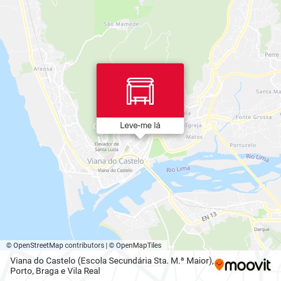 Viana do Castelo (Escola Secundária Sta. M.ª Maior) mapa