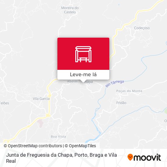 Junta de Freguesia da Chapa mapa