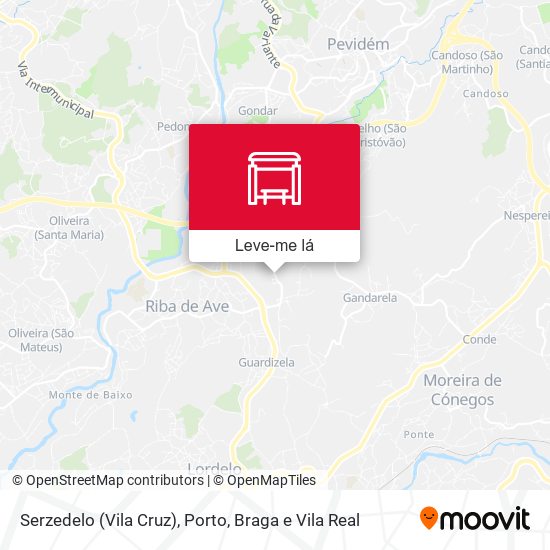 Serzedelo (Vila Cruz) mapa