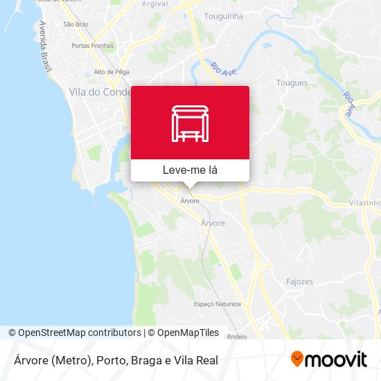 Árvore (Metro) mapa