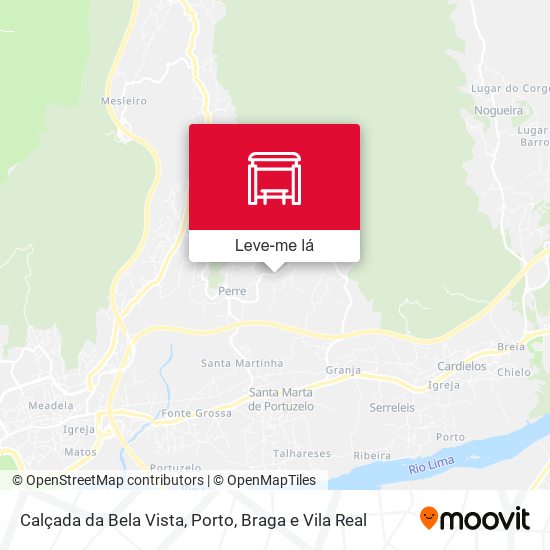 Calçada da Bela Vista mapa