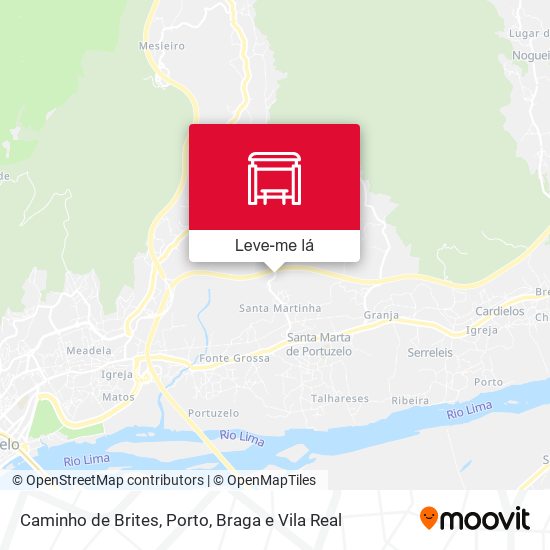 Caminho de Brites mapa