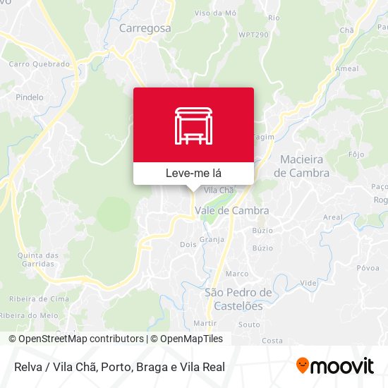 Relva / Vila Chã mapa