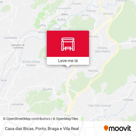 Casa das Bicas mapa