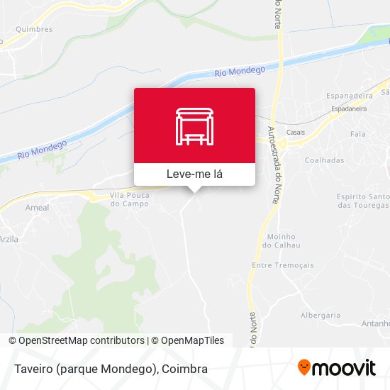 Taveiro (parque Mondego) mapa