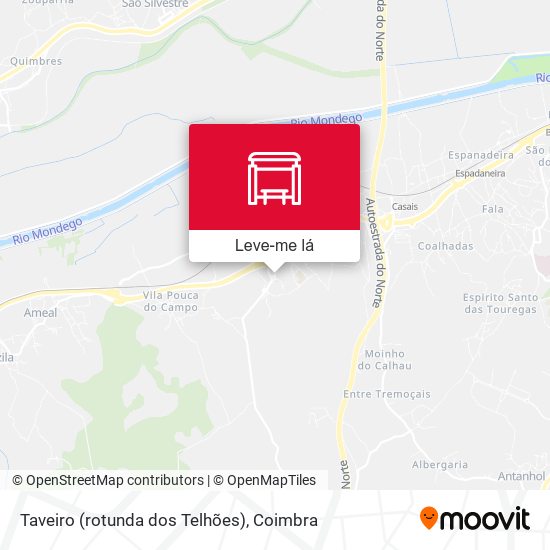 Taveiro (rotunda dos Telhões) mapa