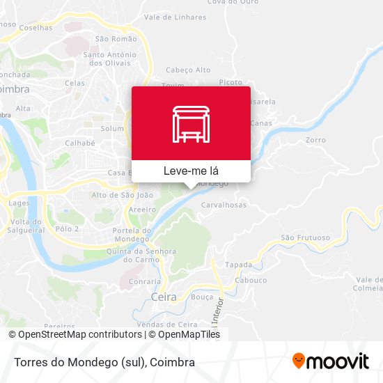 Torres do Mondego (sul) mapa