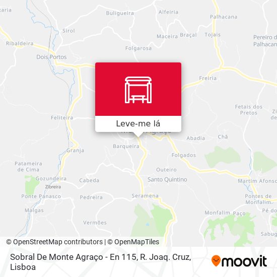 Sobral De Monte Agraço - En 115, R. Joaq. Cruz mapa