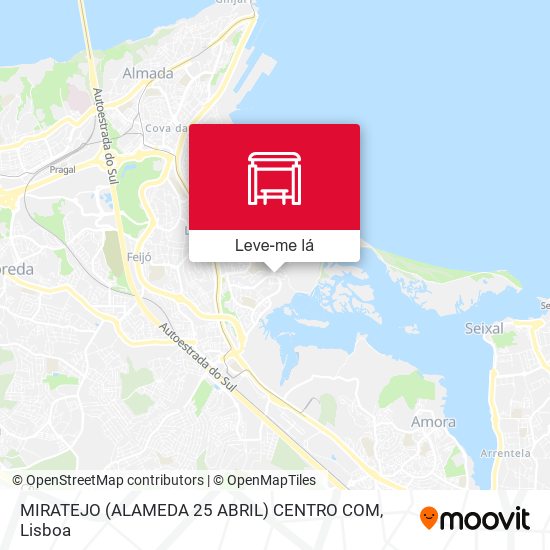 Como chegar a Miratejo (Alameda 25 Abril) Centro Com em Seixal através