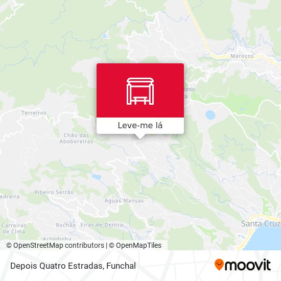 Depois Quatro Estradas mapa