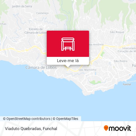 Viaduto Quebradas mapa