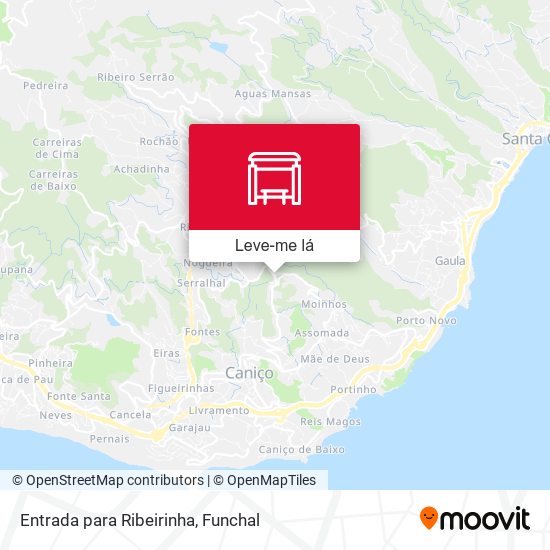 Entrada para Ribeirinha mapa