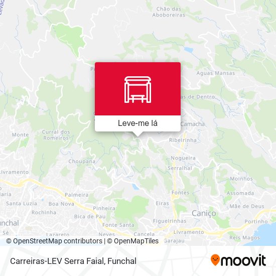 Carreiras-LEV Serra Faial mapa