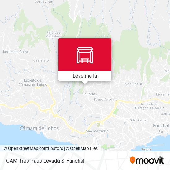 CAM Três Paus  Levada  S mapa