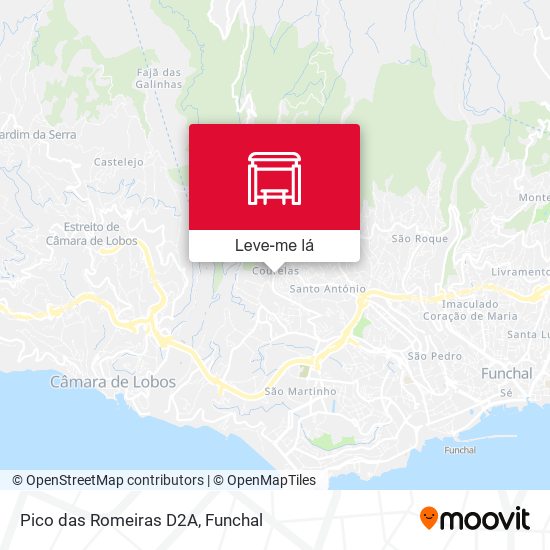 Pico das Romeiras  D2A mapa