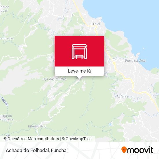 Achada do Folhadal mapa