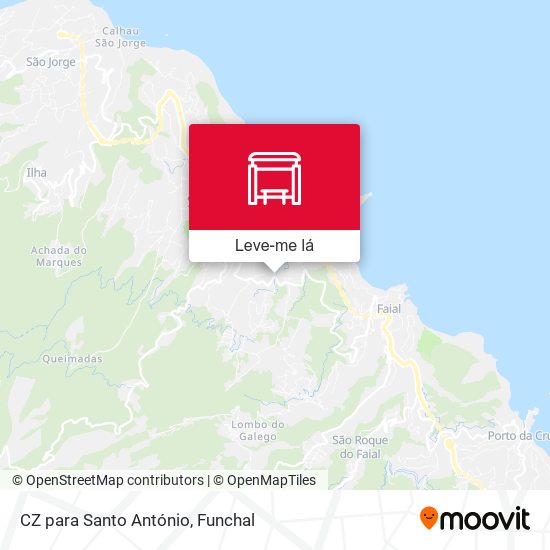CZ para Santo António mapa