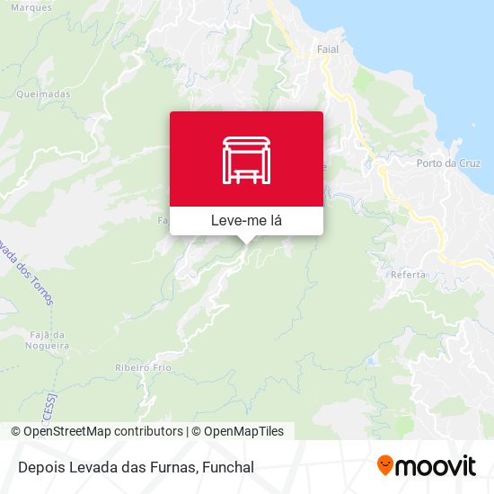 Depois Levada das Furnas mapa