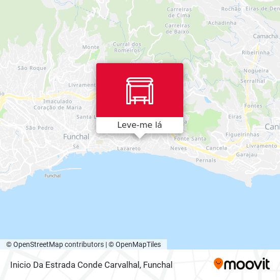 Inicio Da Estrada Conde Carvalhal mapa