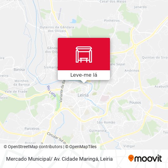 Mercado Municipal/ Av. Cidade Maringá mapa