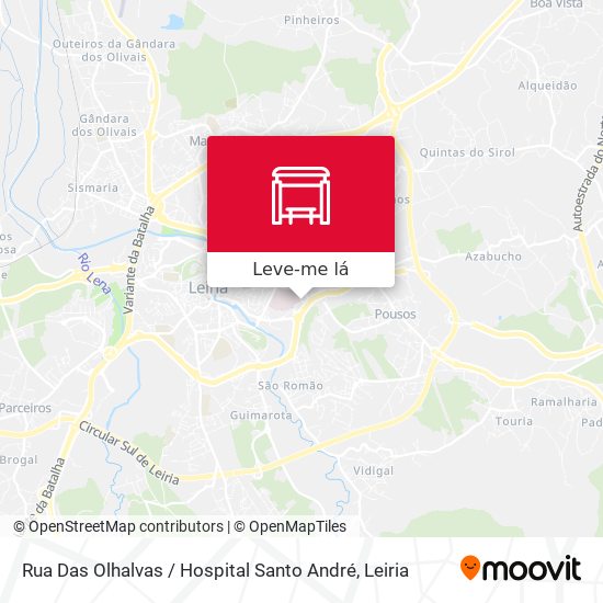 Rua Das Olhalvas / Hospital Santo André mapa