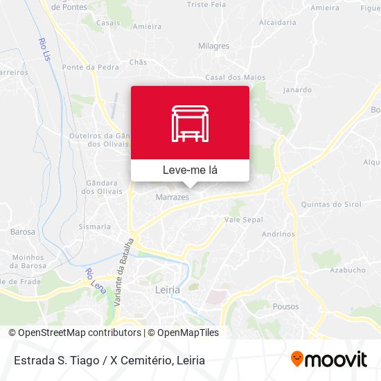 Estrada S. Tiago / X Cemitério mapa