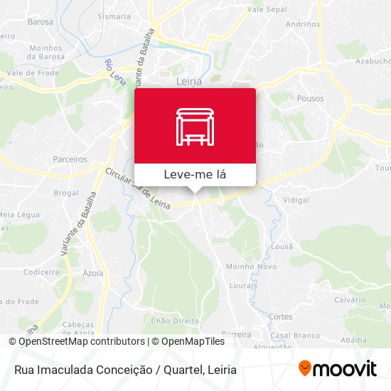 Rua Imaculada Conceição / Quartel mapa