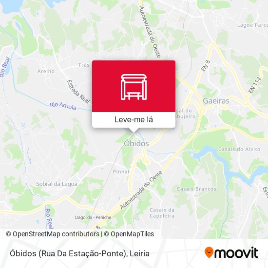 Óbidos (Rua Da Estação-Ponte) mapa