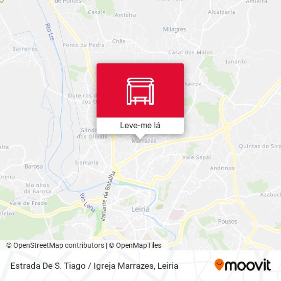 Estrada De S. Tiago / Igreja Marrazes mapa