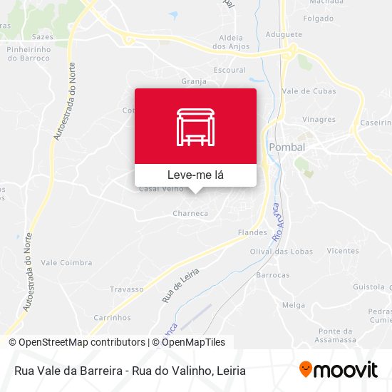 Rua Vale da Barreira - Rua do Valinho mapa