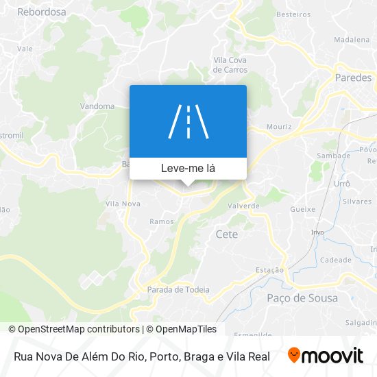 Rua Nova De Além Do Rio mapa