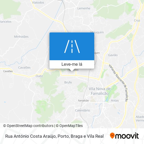 Rua António Costa Araújo mapa