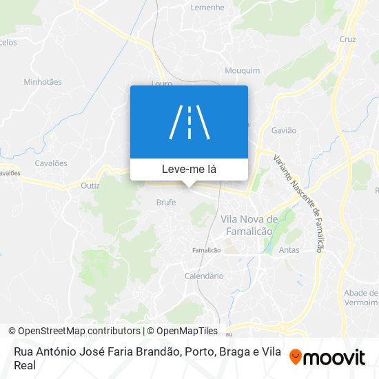 Rua António José Faria Brandão mapa